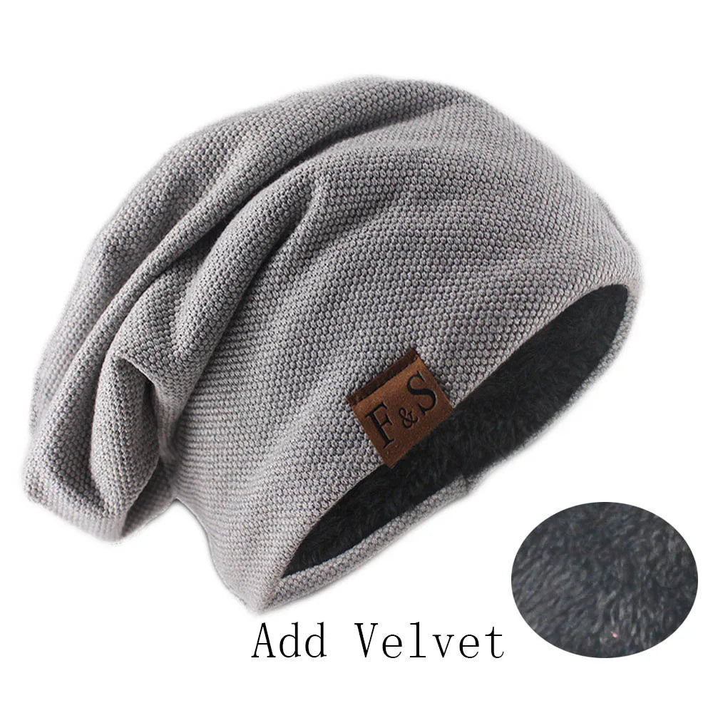 Knitted Slouchy Beanie Hat – Soft Unisex Skullcap for Men & Women