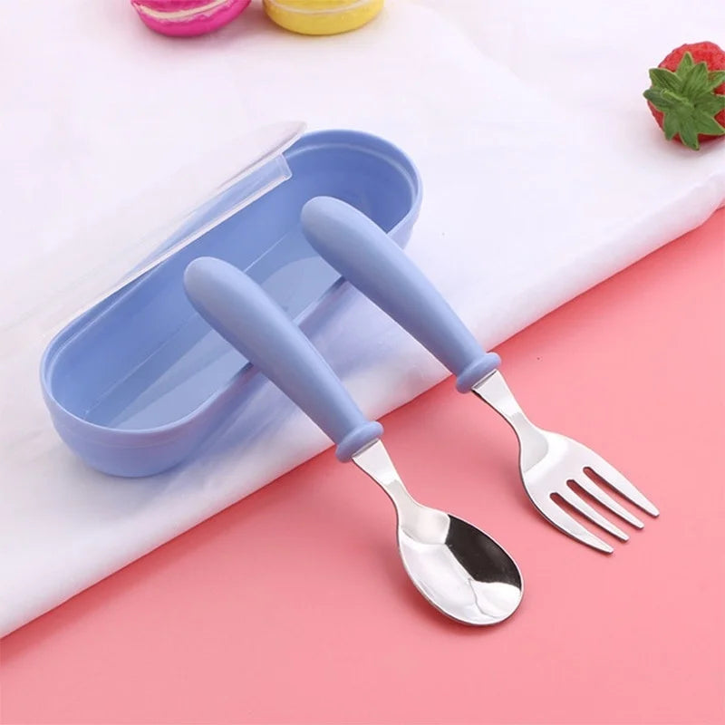 Kids Stainless Steel Cutlery Set with Portable Case