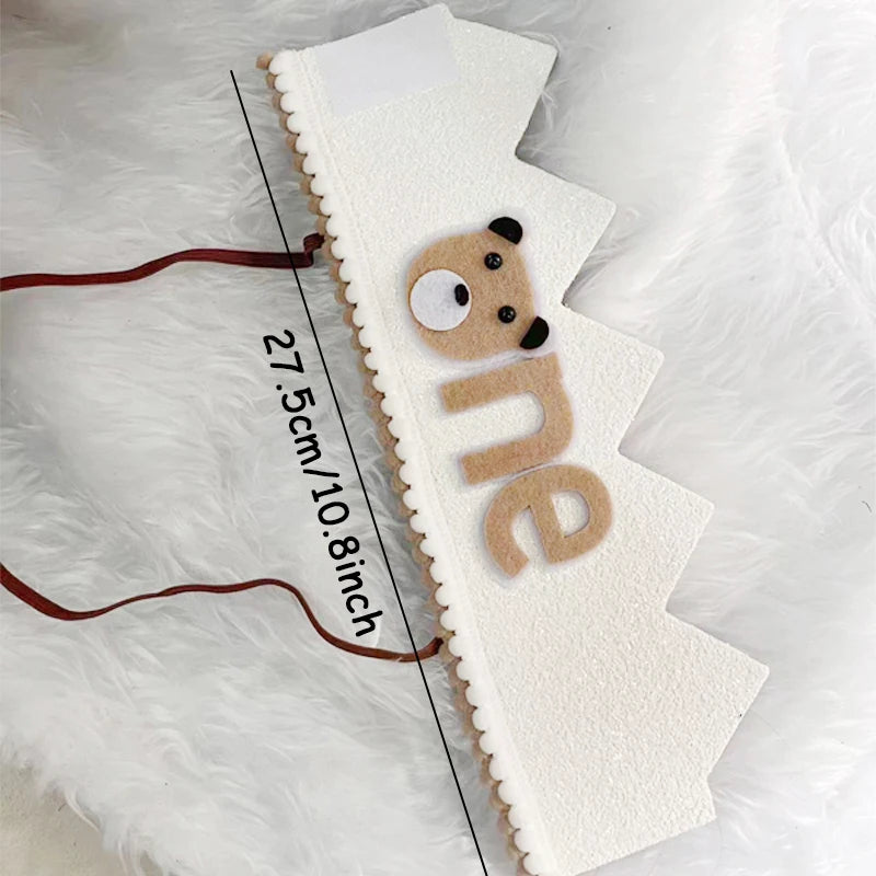 Baby's First Birthday Crown Hat – Little Bear "One" Party Hat