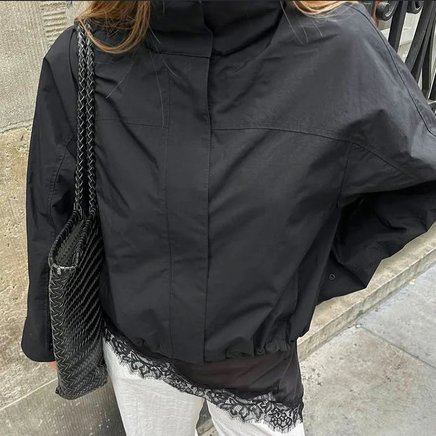 Turtleneck Zipper Jacket – Women's Casual Outerwear