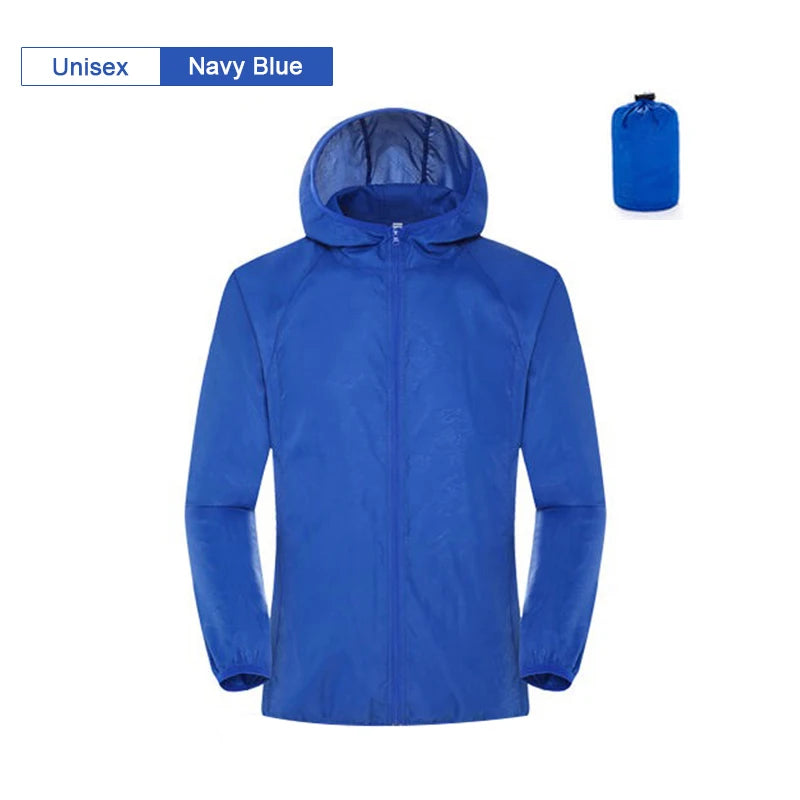 Waterproof Rain Jacket Unisex – Lightweight Packable Windbreaker