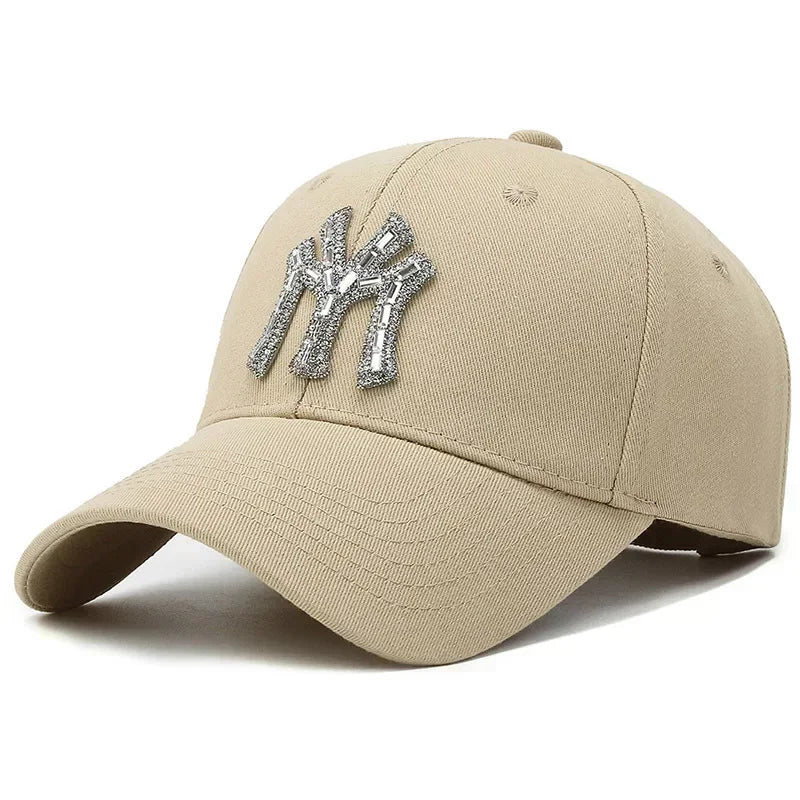 Rhinestone Baseball Cap – Women's Casual Adjustable Hat