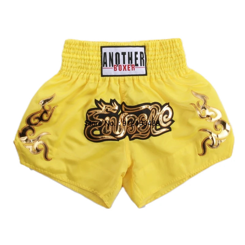 Muay Thai Shorts – Embroidery Kickboxing & Martial Arts Training Pants