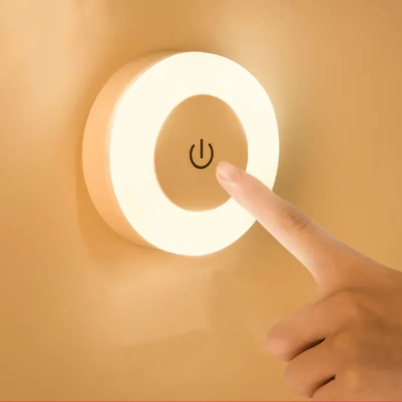 Energy Saving Led Touch Sensor Night Lights Usb Rechargeable Magnetic Wall Light Room Aisle Bedroom