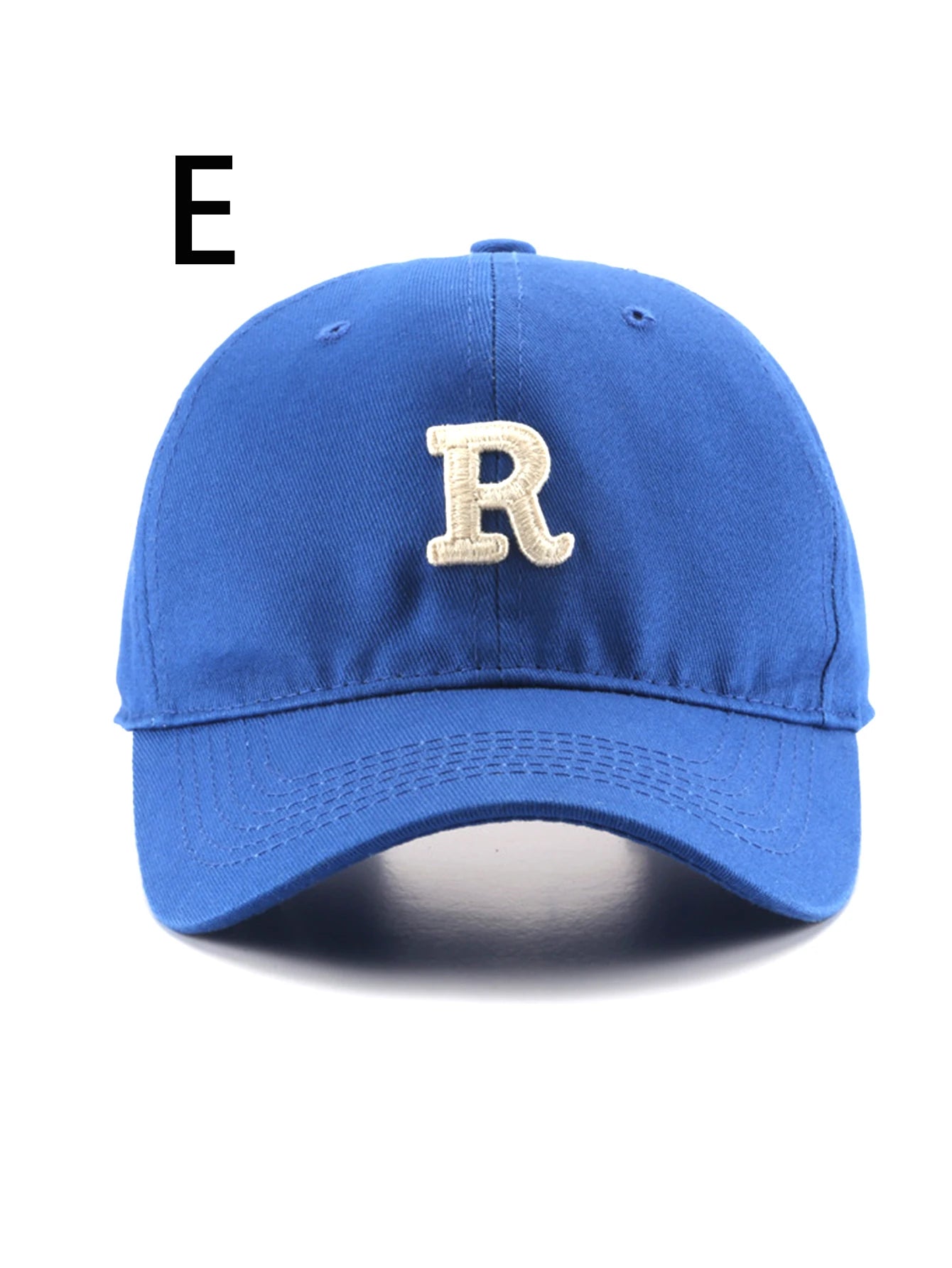 Letter R Embroidered Baseball Cap – Unisex Cotton Hat