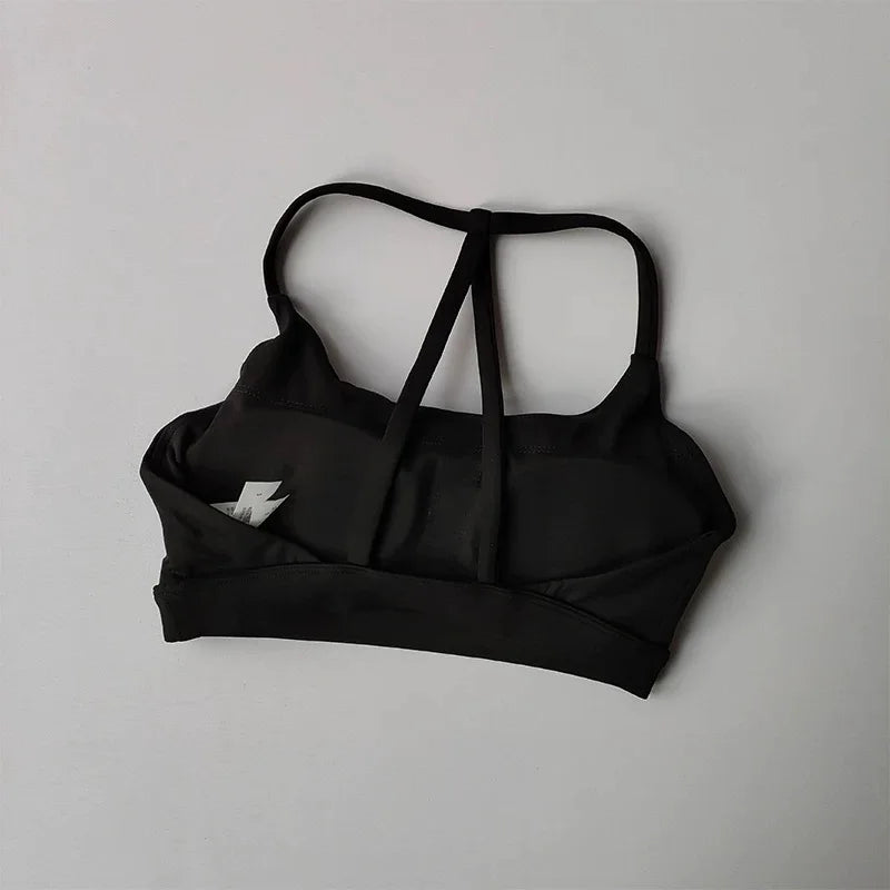 Women's Sports Bra – Open Back Halter Neck Yoga Fitness Bra