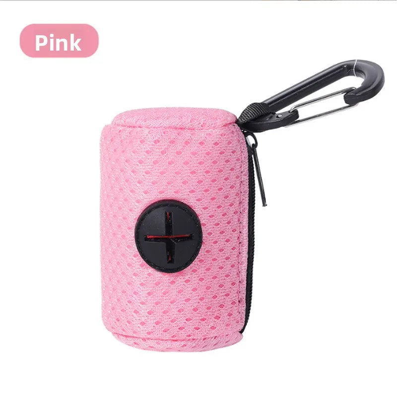Dog Poop Bag Dispenser with Carabiner Clip for Walking