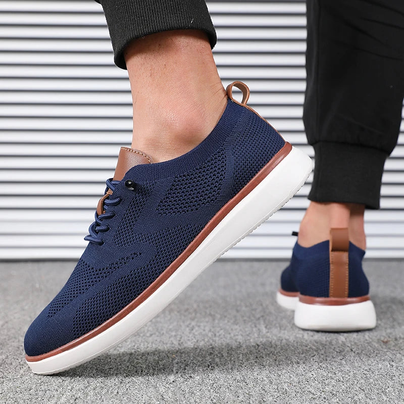 Men's Lightweight Knitted Shoes – Comfortable Everyday Walking Sneakers