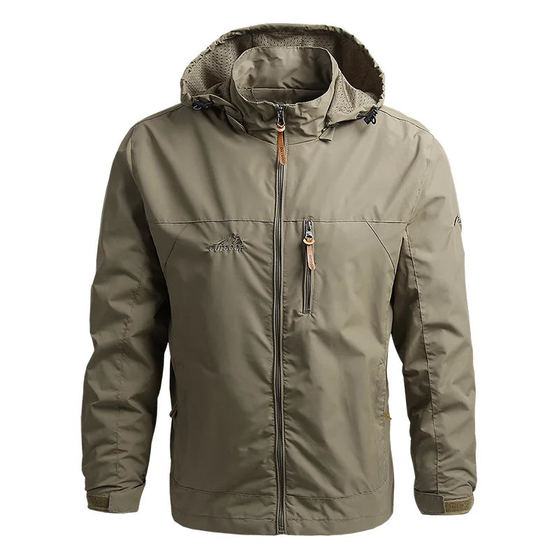 Men's Waterproof Tactical Windbreaker Jacket with Hood