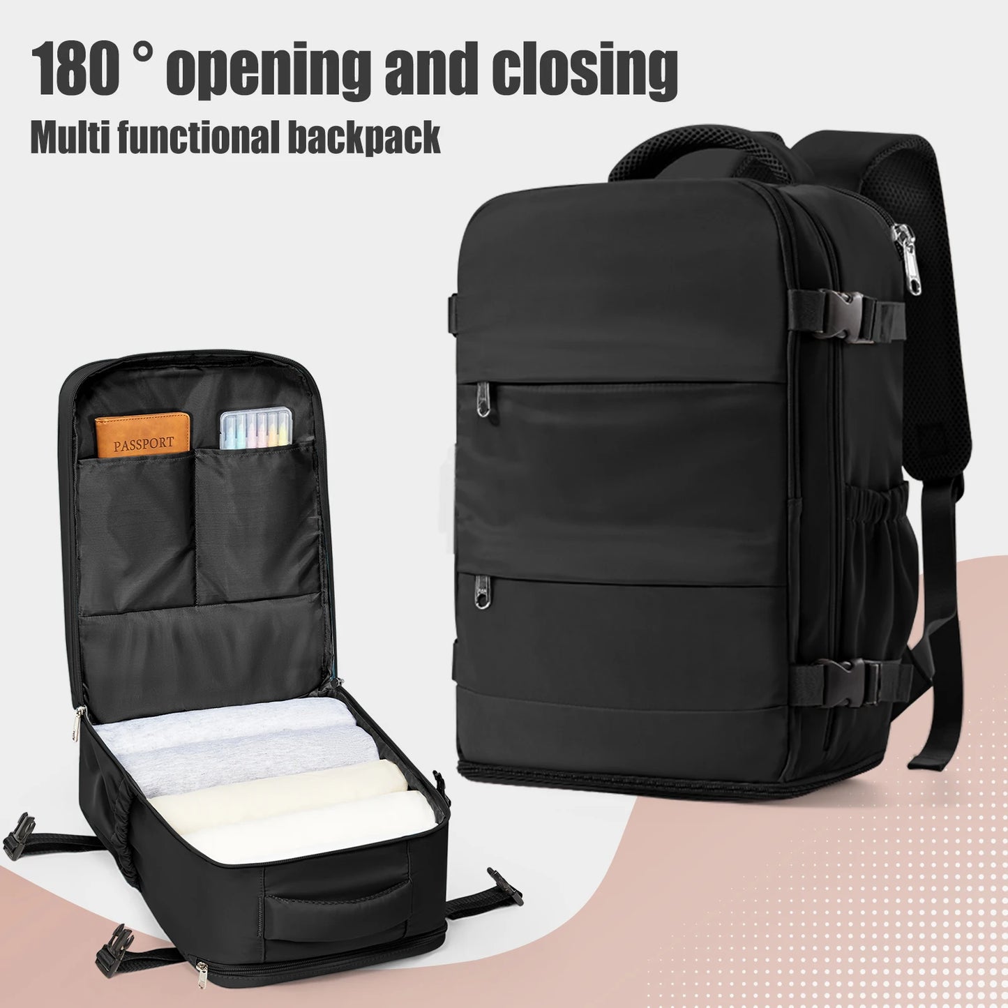 Cabin Backpack 40x30x20 – Travel Carry-On Bag for Men & Women