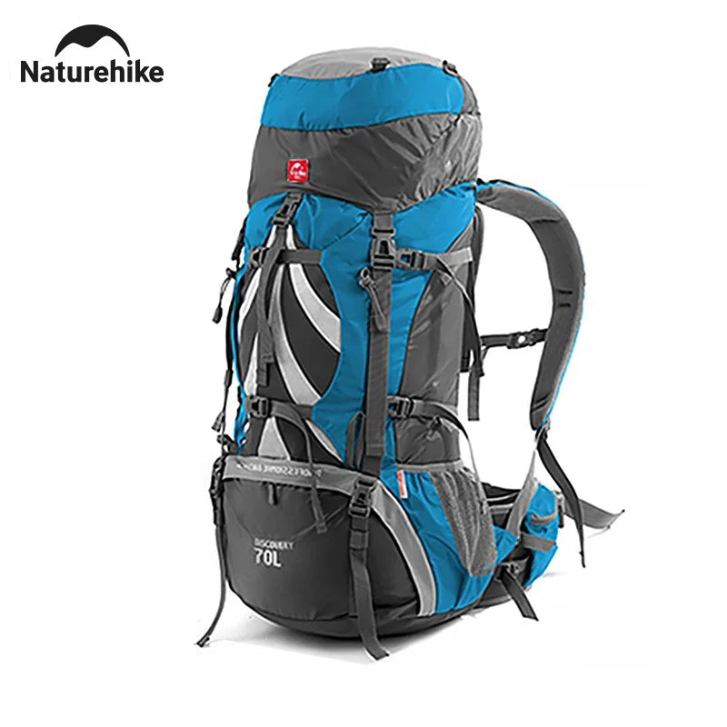 Naturehike 70L Hiking Backpack with Rain Cover – Ergonomic Camping Pack
