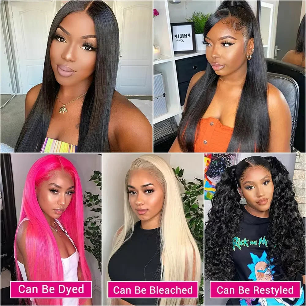 360 Lace Front Wig 30 40 Inch Bone Straight Human Hair Wigs Brazilian 13x6 Hd Frontal 100 Pre