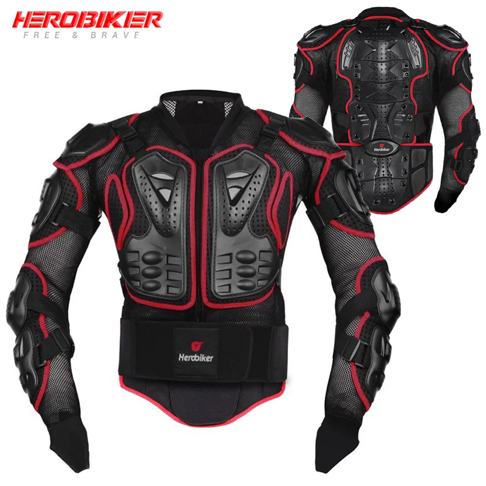 Motorcycle Jacket with Full Body Armor Protection – Men S-5XL