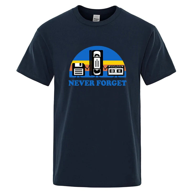 Never Forget Graphic T Shirt Funny Music Cotton Blend Tee