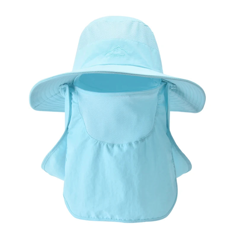 Fishing Sun Hat with Neck Flap – Outdoor UV Protection Wide Brim