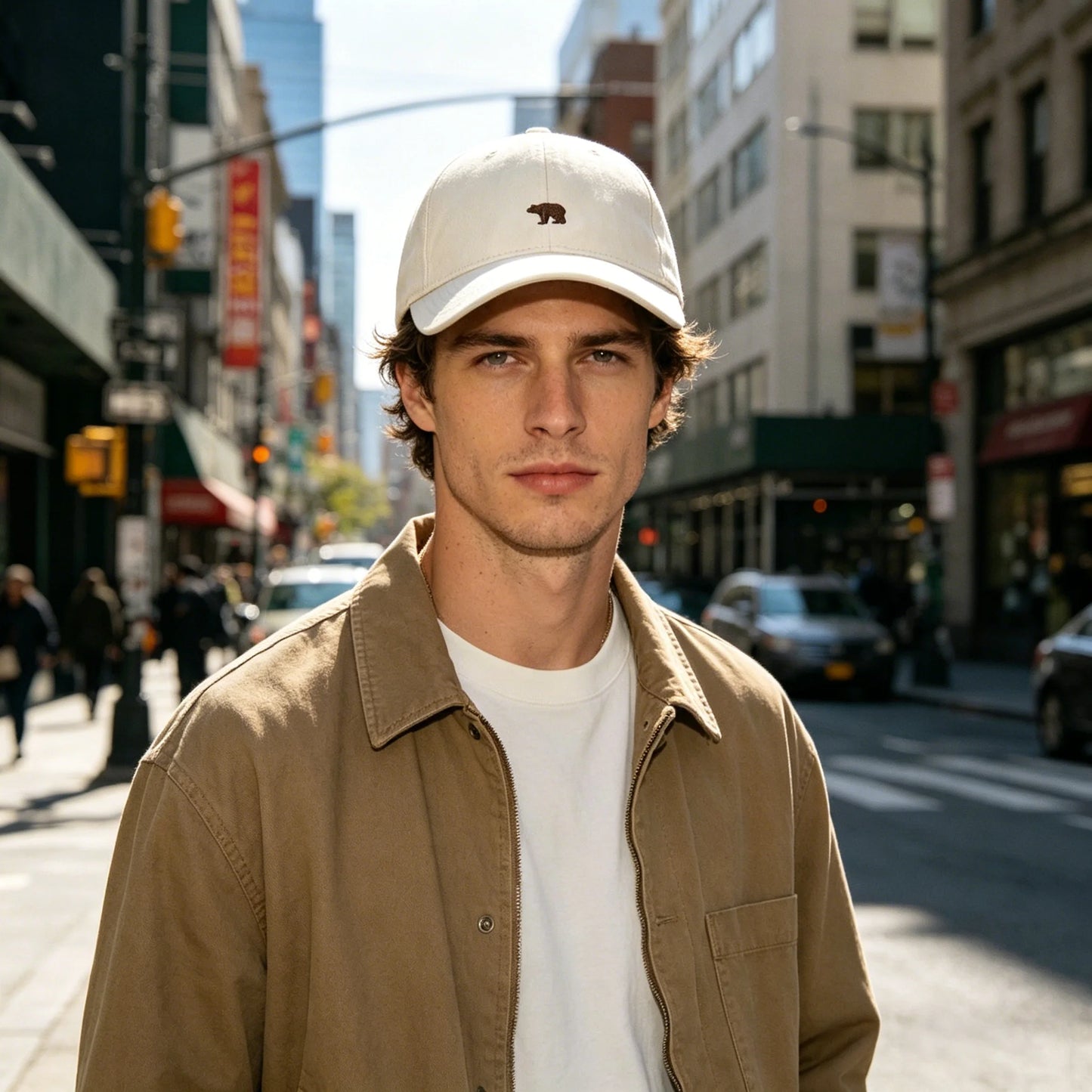 Baseball Cap with Bear Logo – Slim Fit Outdoor Dad Hat