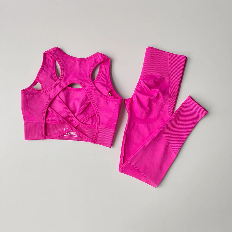 Women's 2-Piece Yoga Set – Sports Bra & High-Waist Leggings