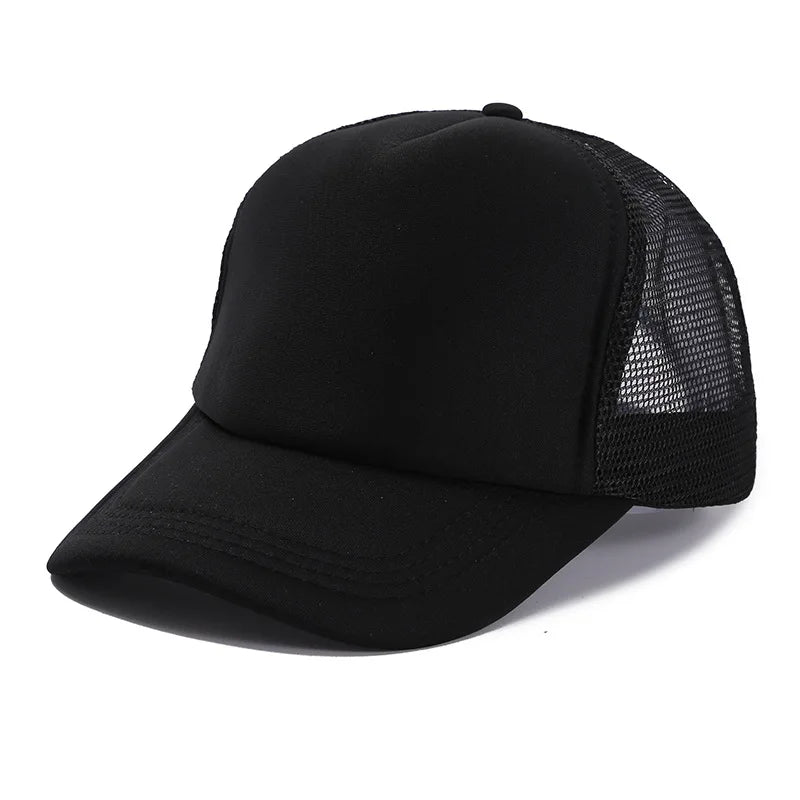 Custom Logo Mesh Trucker Hat – 5-Panel Snapback Baseball Cap for Men & Women