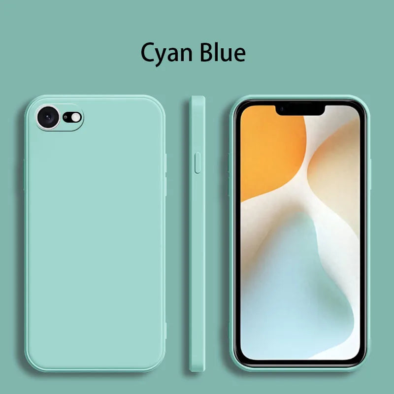 Iphone 7 Phone Case 8 Tpu Luxury Shockproof Original Liquid Silicone Se 2020 2022 Plus Cover