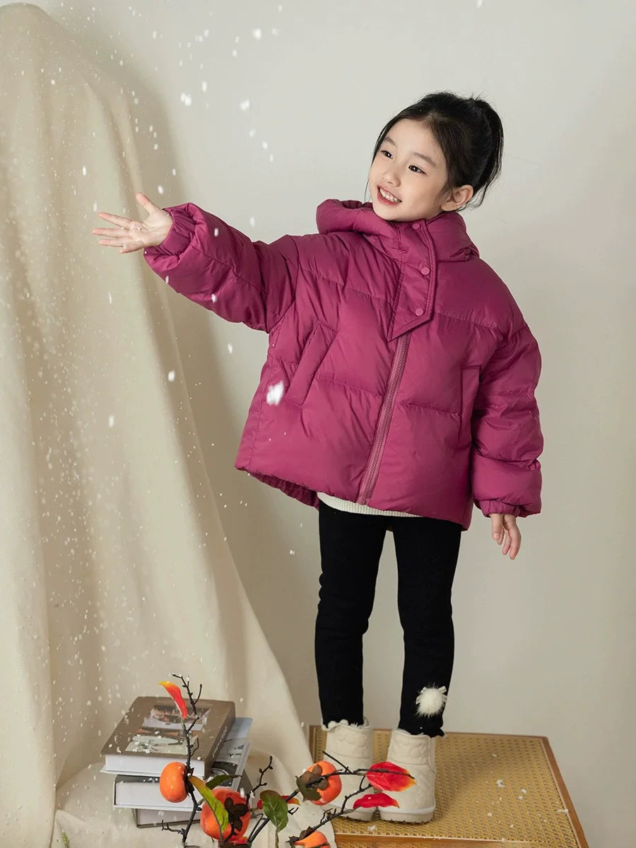 Kids Winter Puffer Down Coat – Warm Hooded Jacket for Boys & Girls