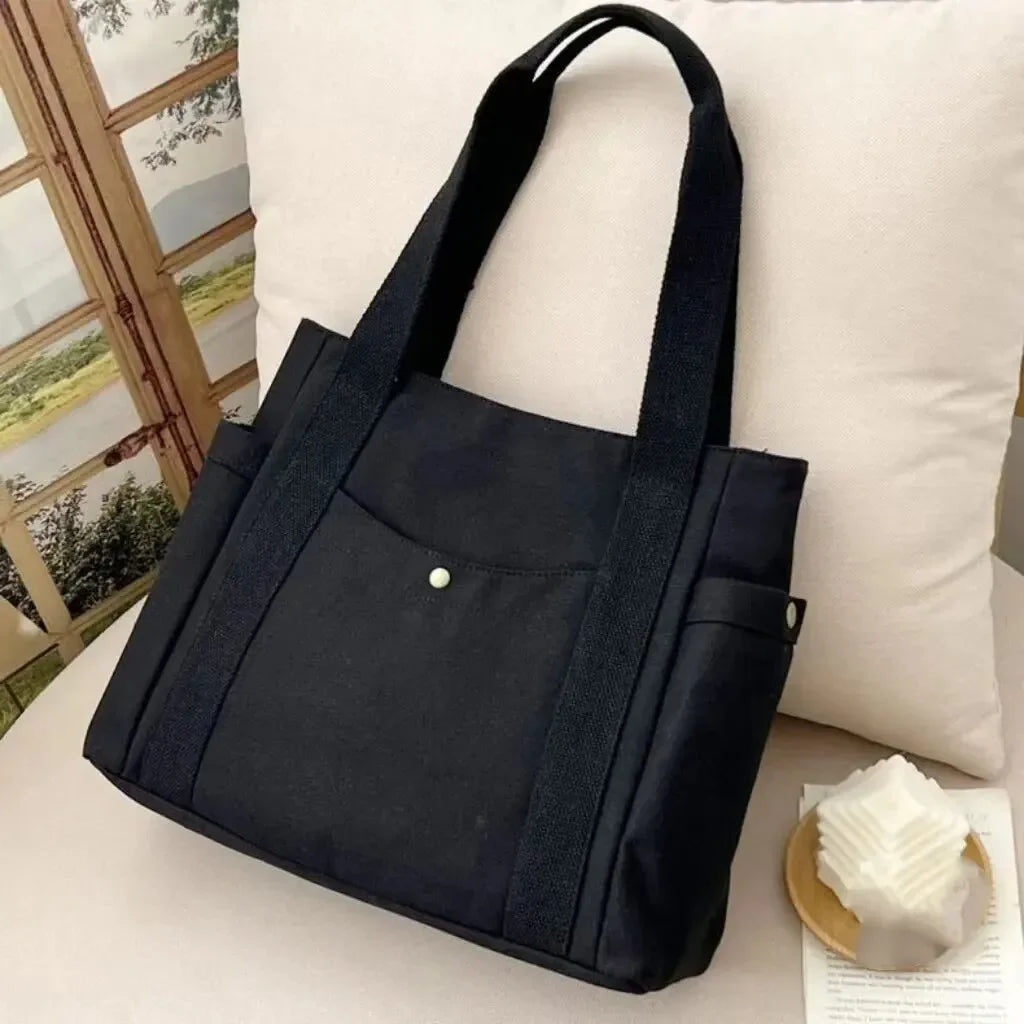 Large Capacity Canvas Tote Bag for Work & Commuting