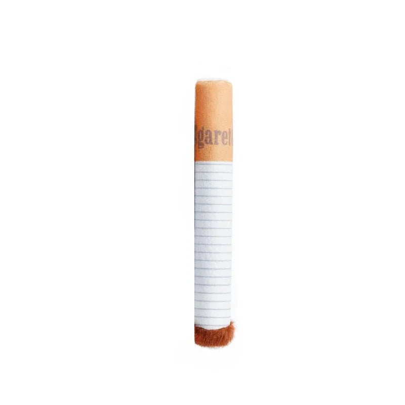 Cigarette Design Plush Dog Toy – Funny Interactive Chewing Toy for Pets