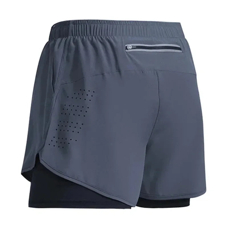 Men's 2-in-1 Running Shorts – Quick-Dry Gym & Training