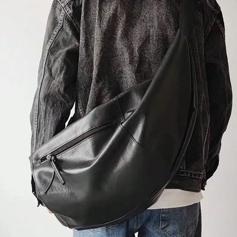 Dumpling Crossbody Bag – Large Capacity PU Leather