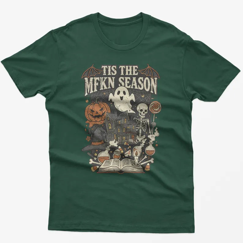 Tis The Season Halloween Shirt: Vintage Spooky Graphic Tee