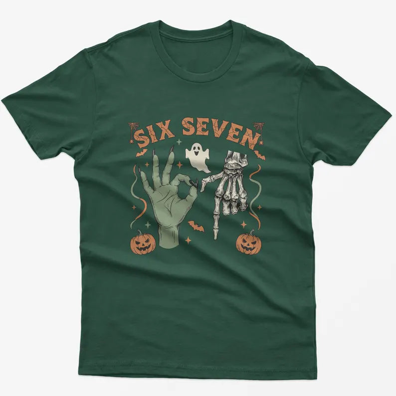 Six Seven Meme Shirt: Retro Halloween Graphic Tee