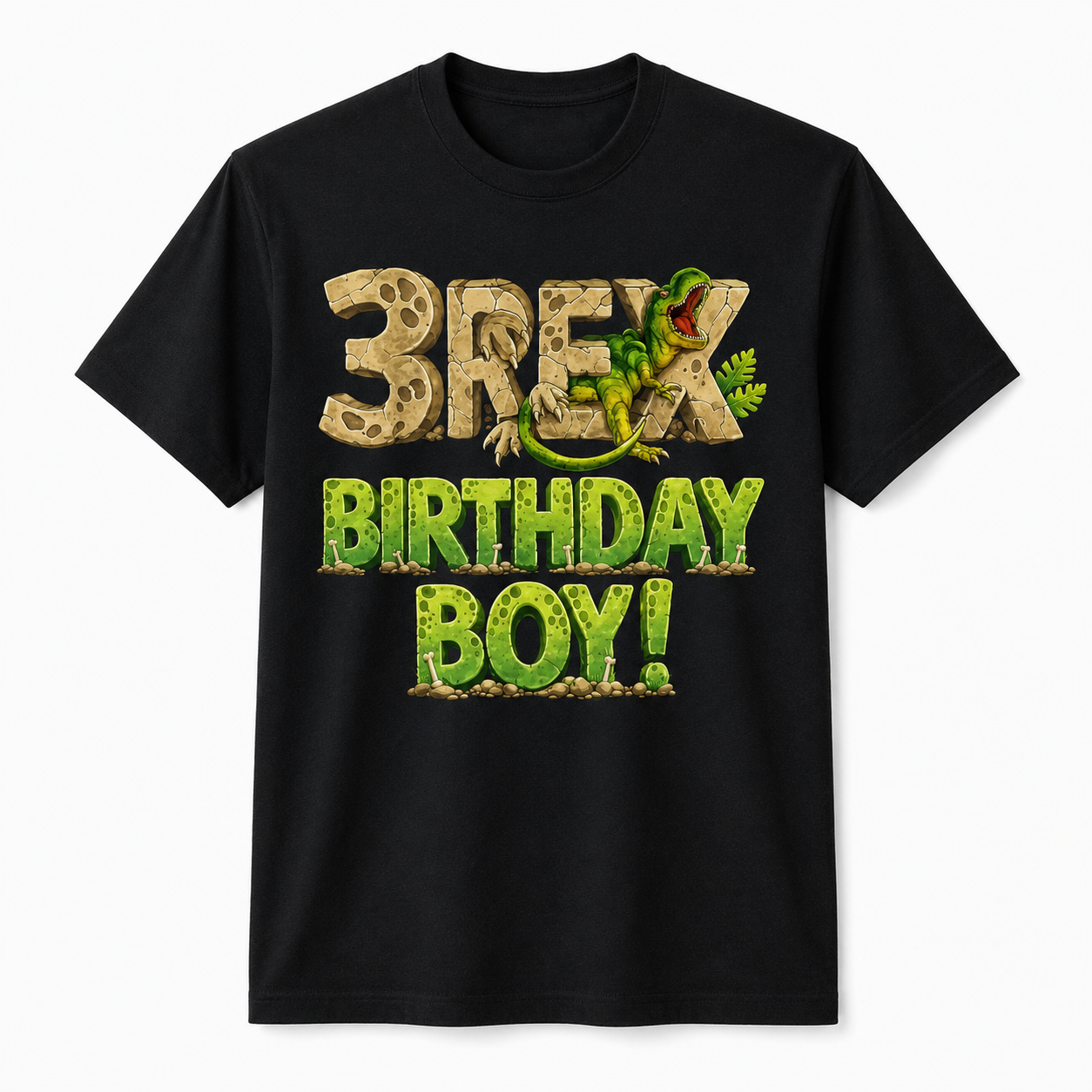 Three Rex 3rd Birthday Third Dinosaur 3 Year Old Birday Boy Shirt
