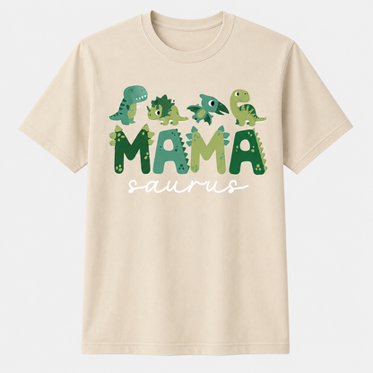 Mama Saurus Mom Dinosaur Three Rex Birthday Boy Girl Family Shirt