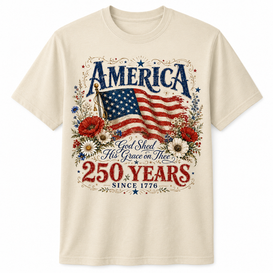 250 Years Flag & Poppies Shirt