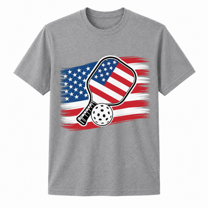 Pickleball Lovers 4th of July American Flag Pickle Ball USA Shirt