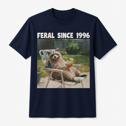 30Th Birthday 30 Years Old Funny Raccoon Feral Since 1996 Shirt