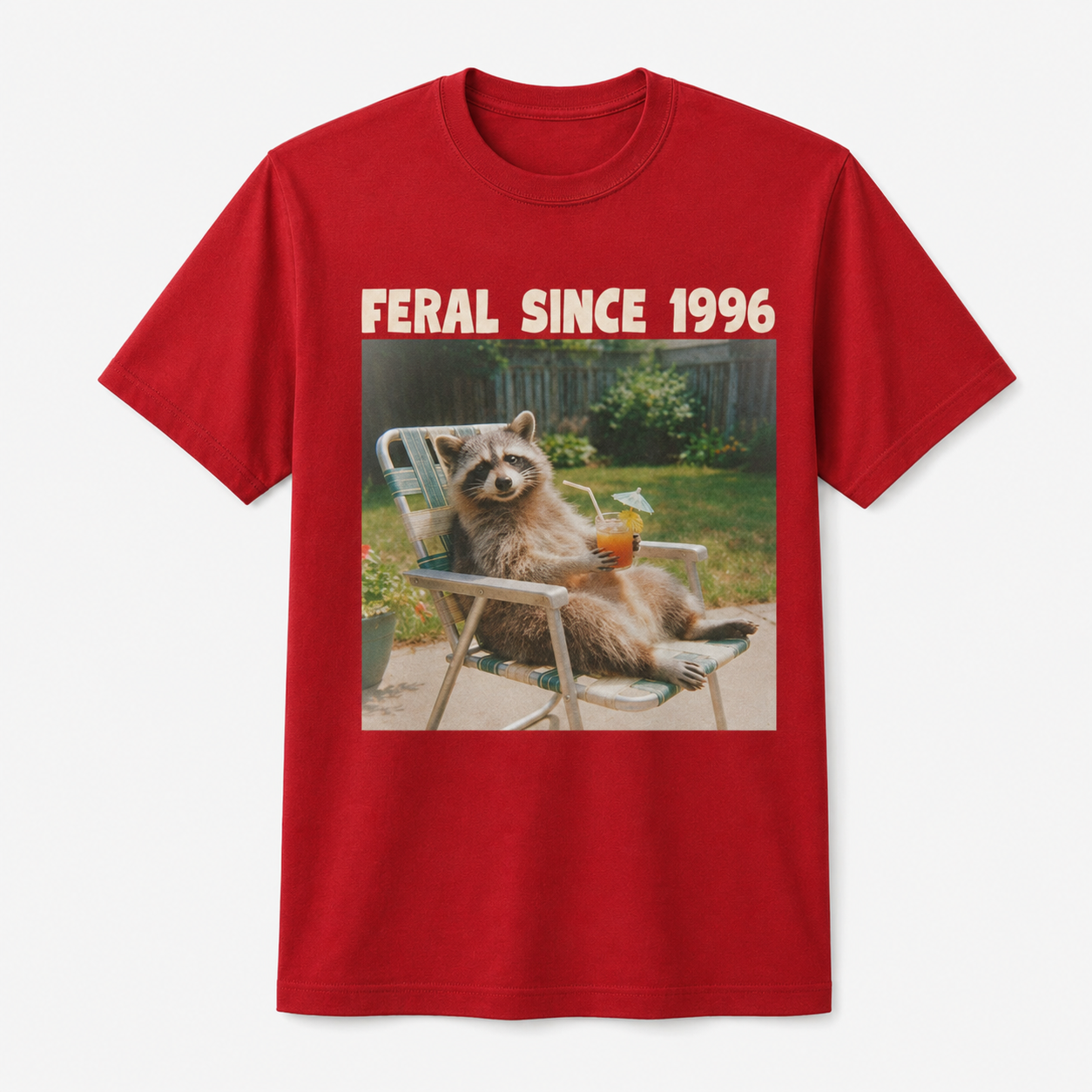 30Th Birthday 30 Years Old Funny Raccoon Feral Since 1996 Shirt