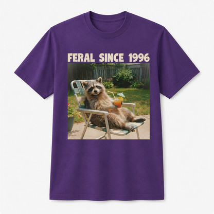 30Th Birthday 30 Years Old Funny Raccoon Feral Since 1996 Shirt