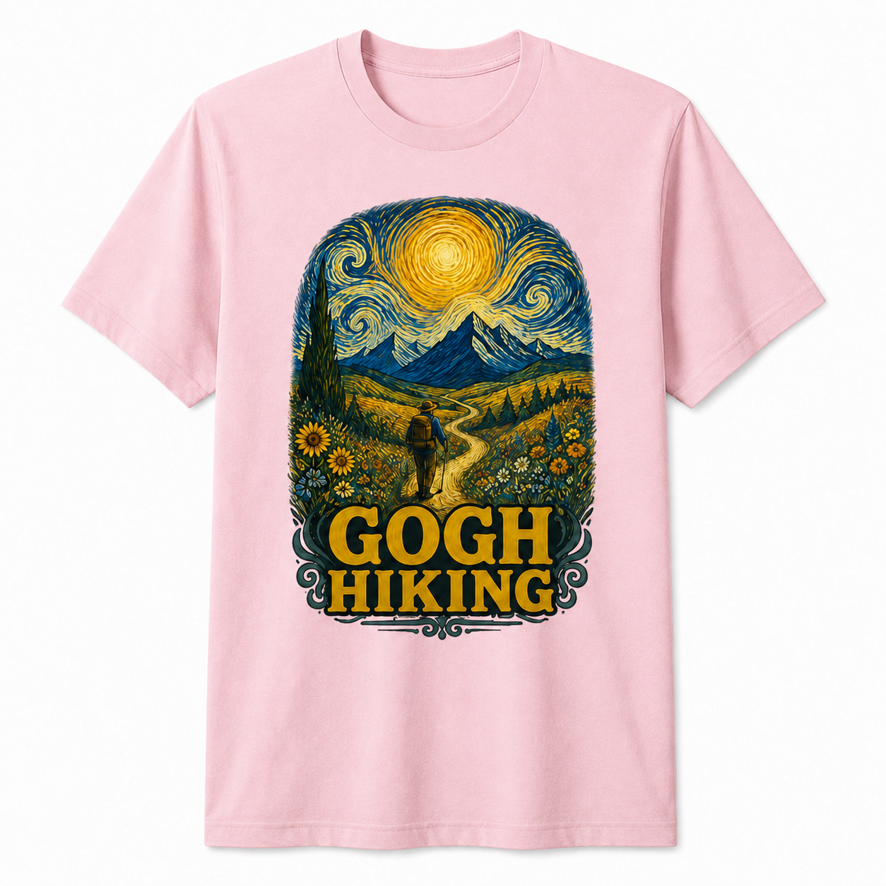 Gogh Hiking Funny Hiking Van Gogh Art Hiker Shirt