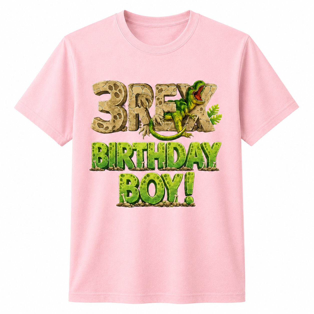 Three Rex 3rd Birthday Third Dinosaur 3 Year Old Birday Boy Shirt
