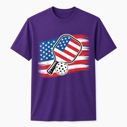 Pickleball Lovers 4th of July American Flag Pickle Ball USA Shirt