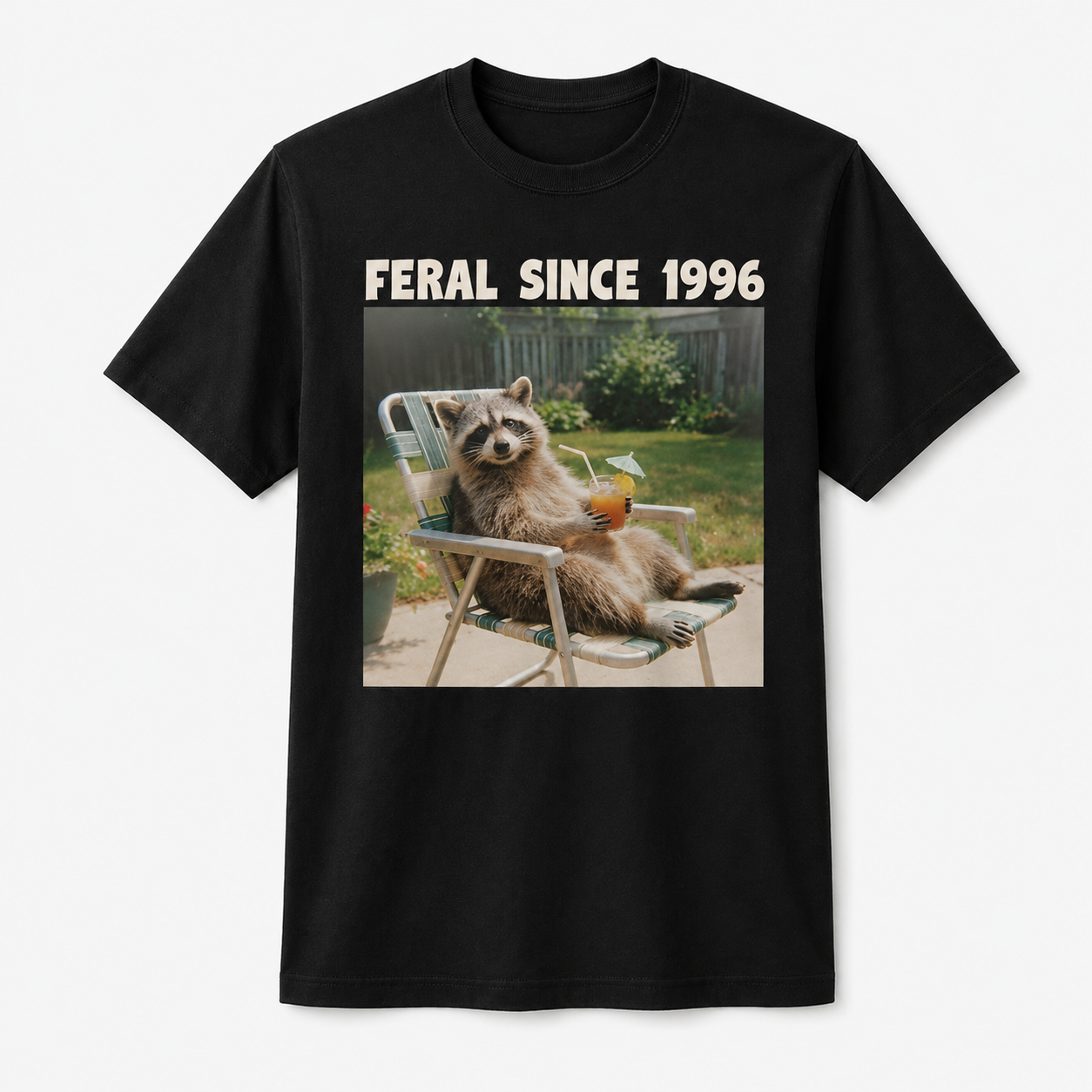30Th Birthday 30 Years Old Funny Raccoon Feral Since 1996 Shirt
