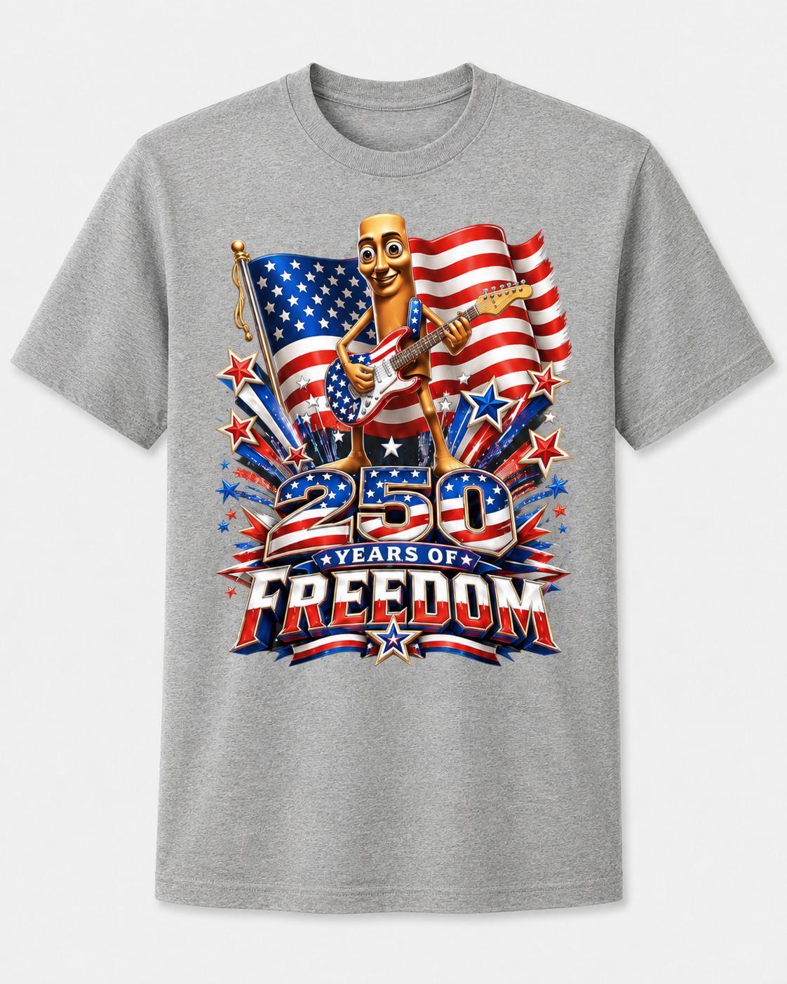 USA 250 Years of Freedom 4th of July Brainrot Meme T-Shirt