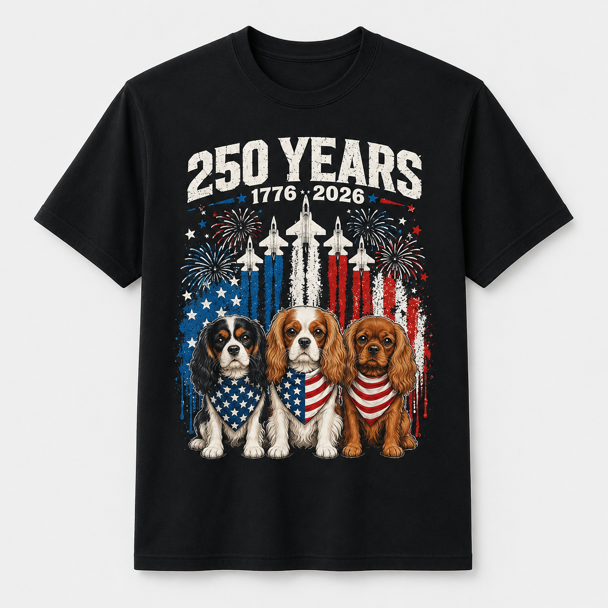 250 Years America Cavalier King Charles Spaniel 4th of July Shirt