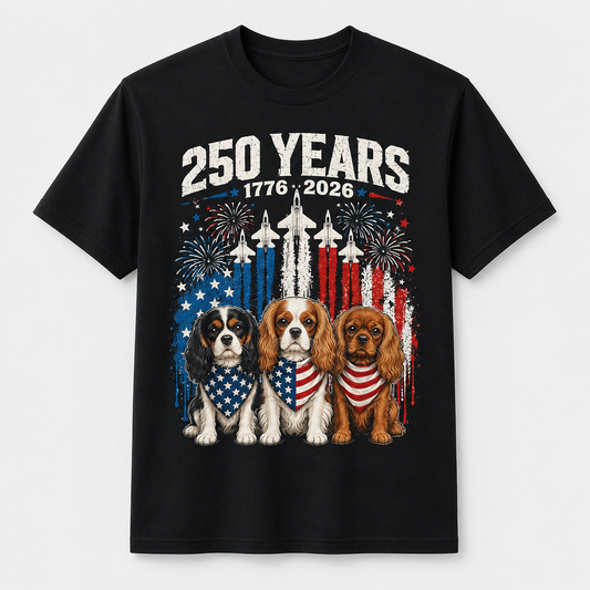250 Years America Cavalier King Charles Spaniel 4th of July Shirt