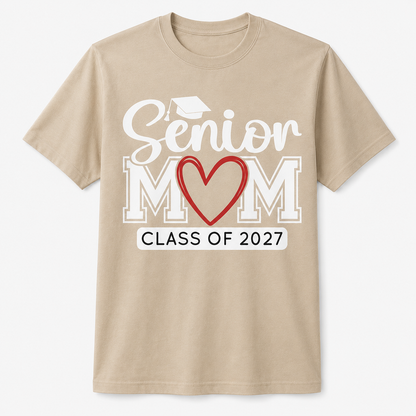 Senior Mom Class of 2027 Graduation Funny Graduate Shirt