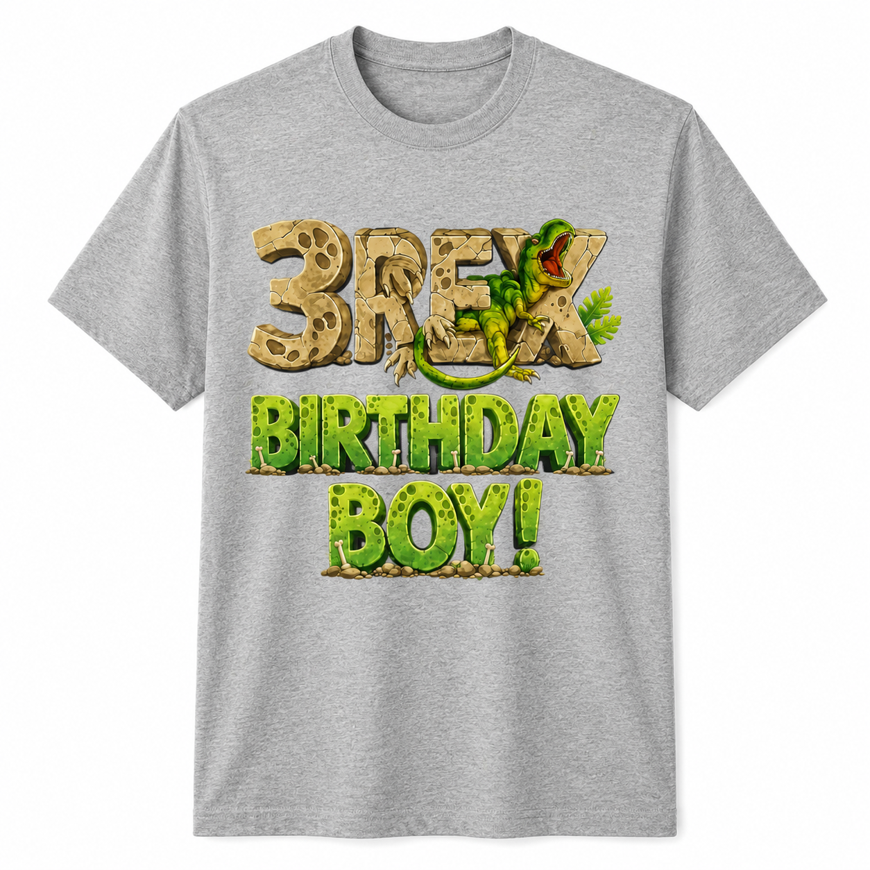 Three Rex 3rd Birthday Third Dinosaur 3 Year Old Birday Boy Shirt