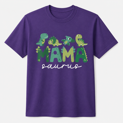 Mama Saurus Mom Dinosaur Three Rex Birthday Boy Girl Family Shirt