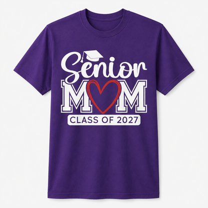 Senior Mom Class of 2027 Graduation Funny Graduate Shirt