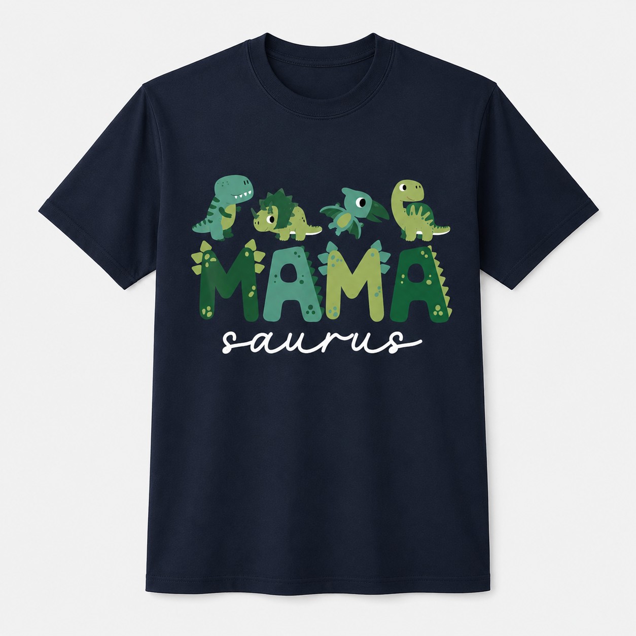 Mama Saurus Mom Dinosaur Three Rex Birthday Boy Girl Family Shirt