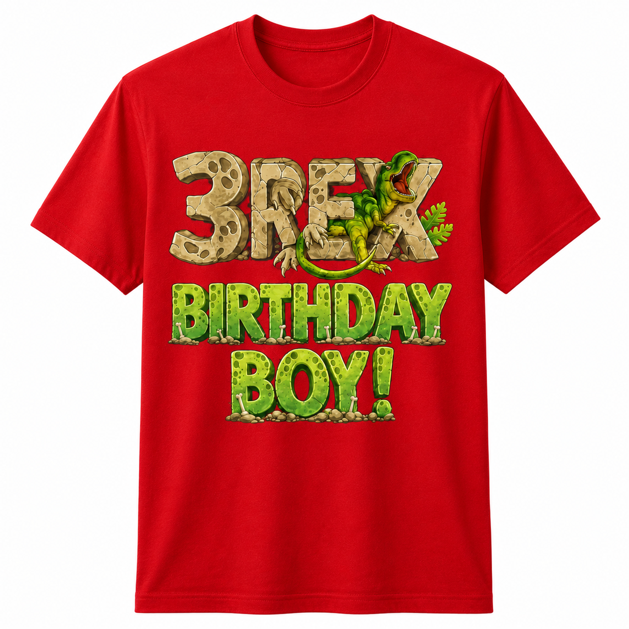 Three Rex 3rd Birthday Third Dinosaur 3 Year Old Birday Boy Shirt